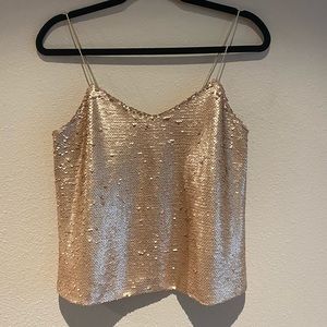 ASOS gold sequin spaghetti strap top